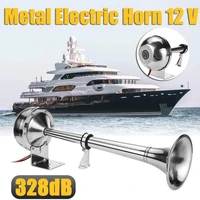 16 inch 328db loud car air pump horn 12v 24v single trumpet compressor bocina for boats yachts rv trucks cars automobiles