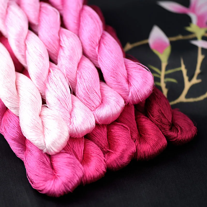 1pcs/400m silk embroidery thread / 100% /hand embroider cross stitch/rose pink /9 pure colors | Дом и сад