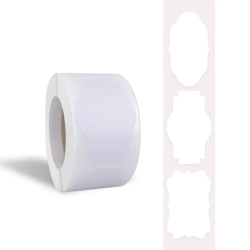 

Белые наклейки-этикетки 300 шт., съемная Водонепроницаемая пустая этикетка для банок, контейнеров, контейнеров, этикетка организации хранени...