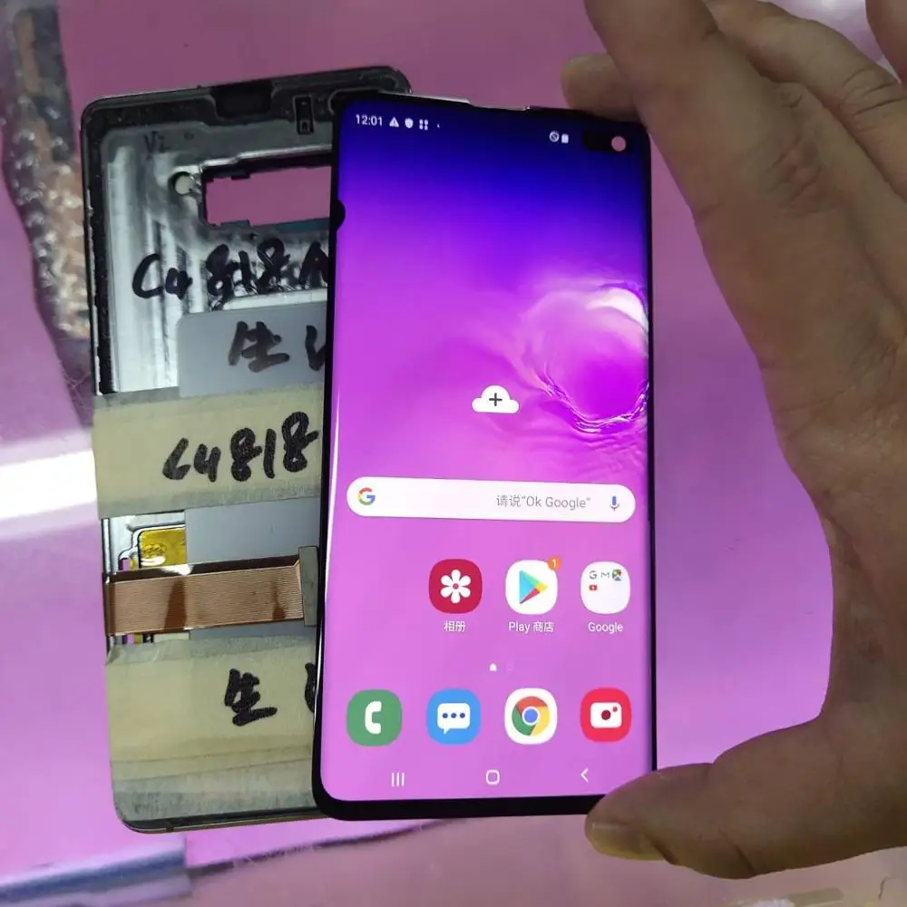 Super AMOLED LCD для Samsung S10 SM G9730 G973F ЖК дисплей сенсорный экран дигитайзер мертвые