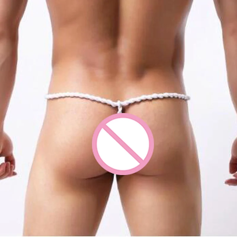 Пикантные мужские стринги с низкой талией Ice Silk Ультра тонкое нижнее белье