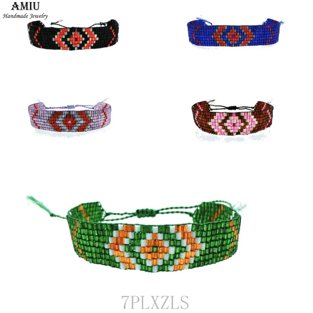 AMIU Jewelry браслет дружбы 7PLXZLS хиппи ручной работы бисер Шарм сглаза браслеты для