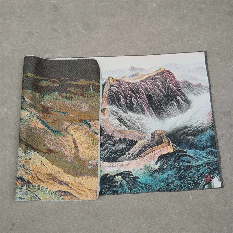 China Old Silk Like Hanging Painting Embroidery Great Wall Of Long 120cm | Дом и сад