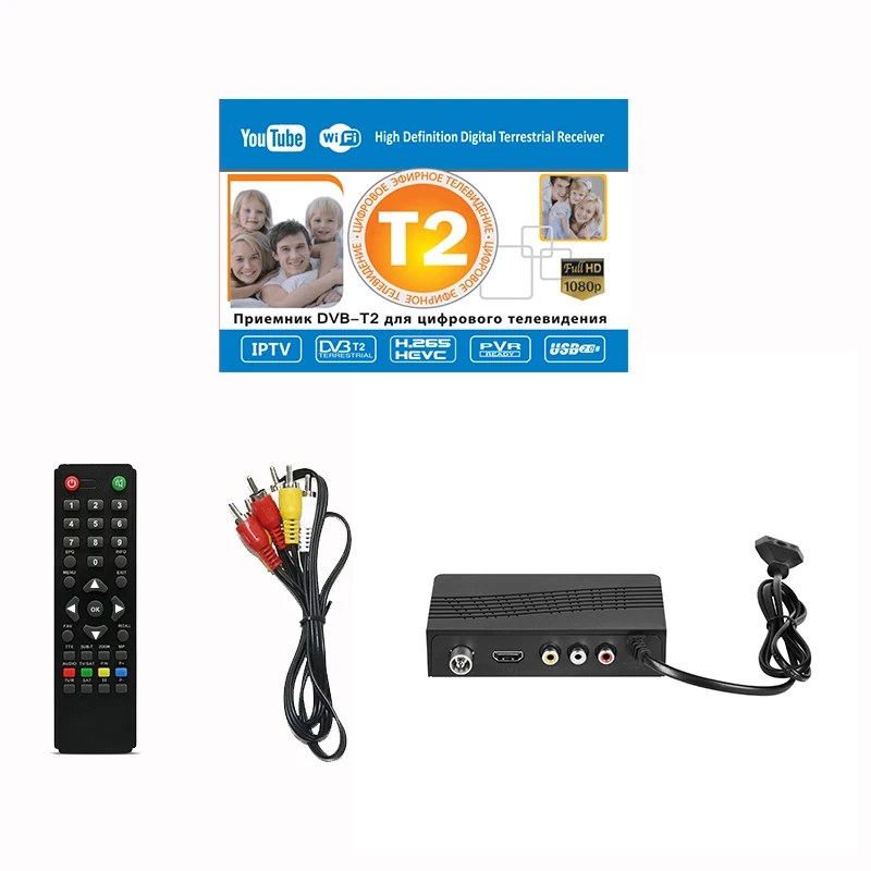 HD 1080p ТВ тюнер Dvb T2 Vga Tv Box t2 из за цветопередачи монитора адаптер USB2.0 ресивер
