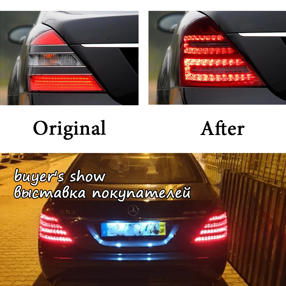 Хвост светильник для Mercedes Benz W221 s класс 2007 2009 хвост задний левый/правый тормоз S в