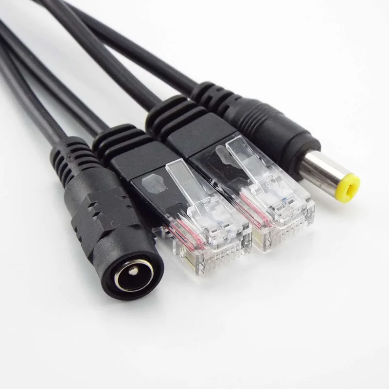 10Pair 12V Poe Adapter Cable Rj45 Splitter Injector Kit Power Supply cable Separator Combiner Cctv Accessories W17 | Безопасность и