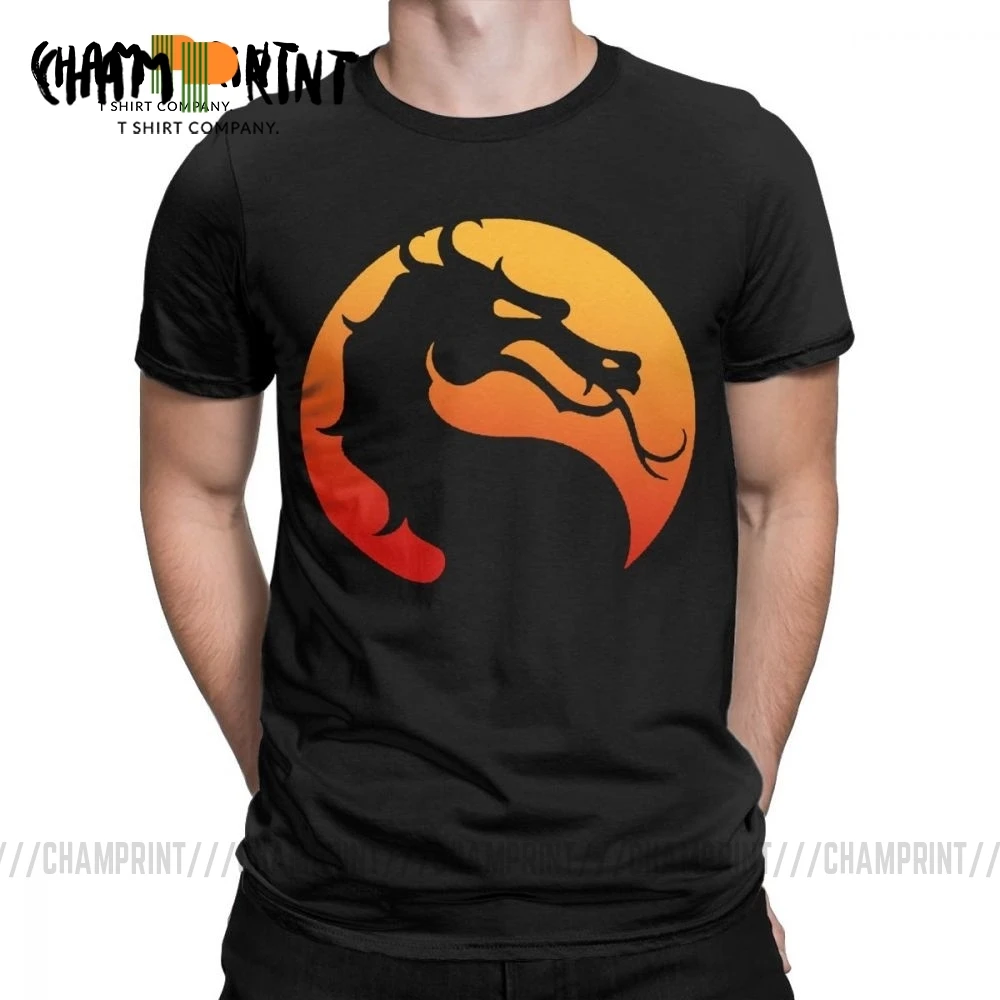 

Mortal Kombat Logo Tee Shirt Mk11 Popular Fighting Game T Shirt Men's Pure Cotton Novelty T-Shirt Short Sleeve Clothes Gift Idea