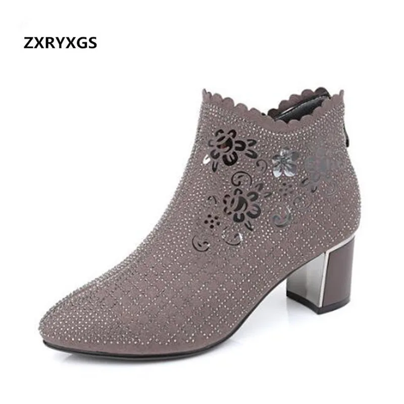 

Ботинки женские осенне-зимние, мягкие, на Высоком толстом каблуке