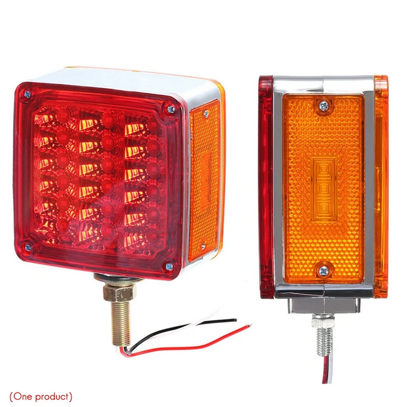 

39LED Truck Double-Sided Headlights for klift Signal Light Trailer Warning Light Hanging Electroplated Tail Lamps 12V