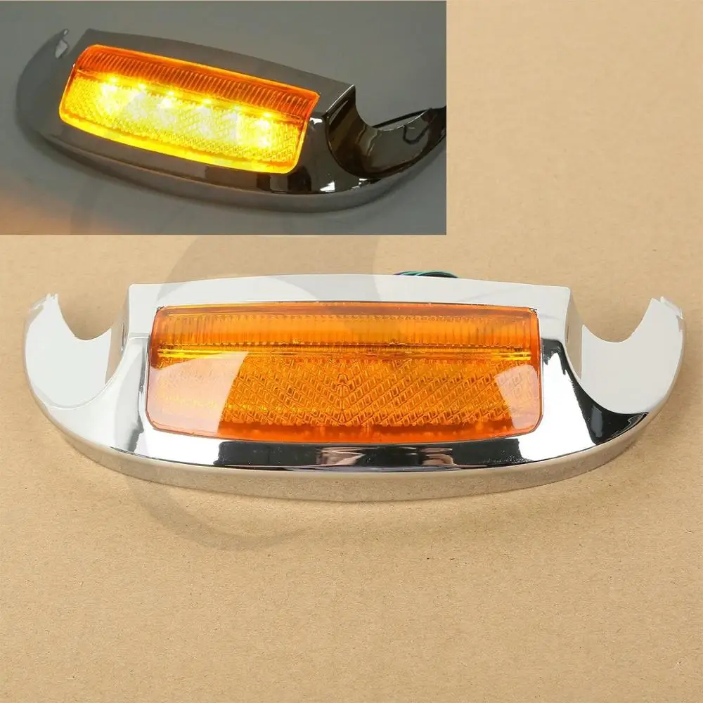 Передний светодиодный наконечник крыла мотоцикла янтарсветильник для Harley Electra