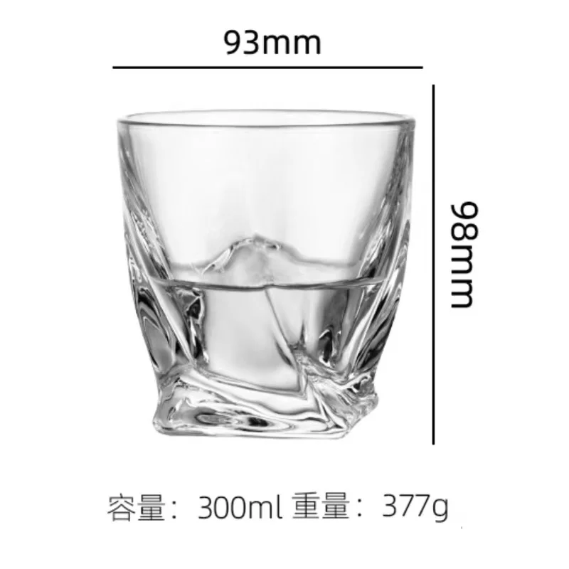 

Modern Art Home/Party/Courtyard/Bar Crystal Glass Whiskey Liquor Irregular Twisted Waist Cup Wine Glasses Suit 300ml