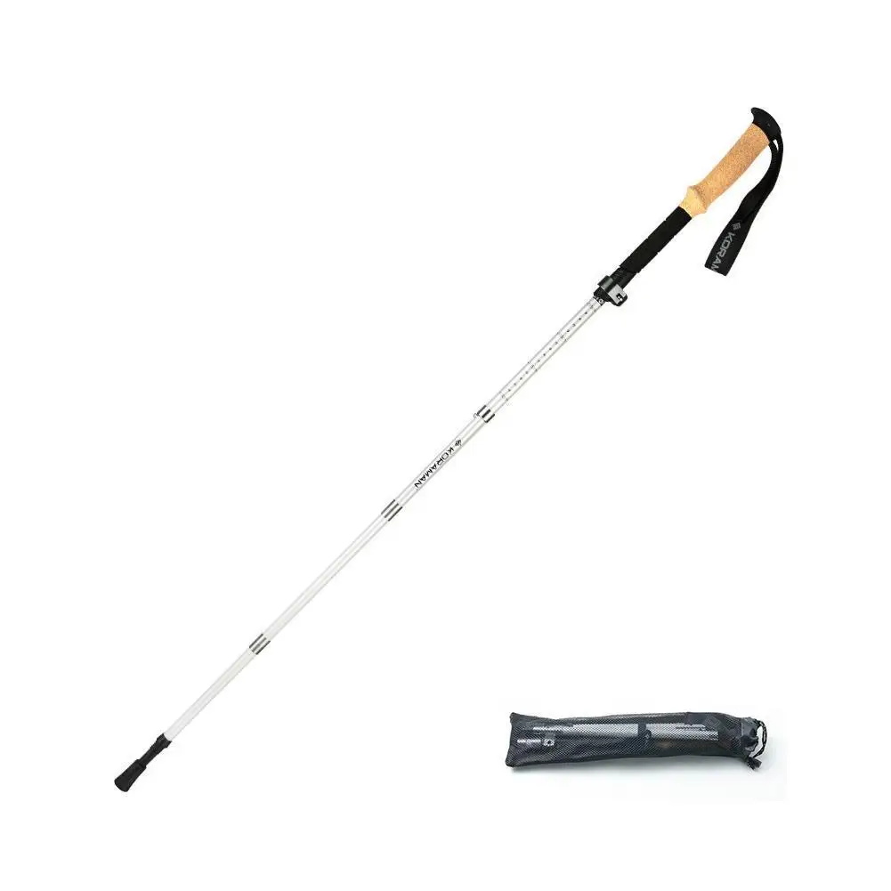 

KORAMAN Ultra-light EVA Straight Grip Handle Carbon Fiber 5-section Adjustable Canes Walking Hiking Sticks Trekking Pole