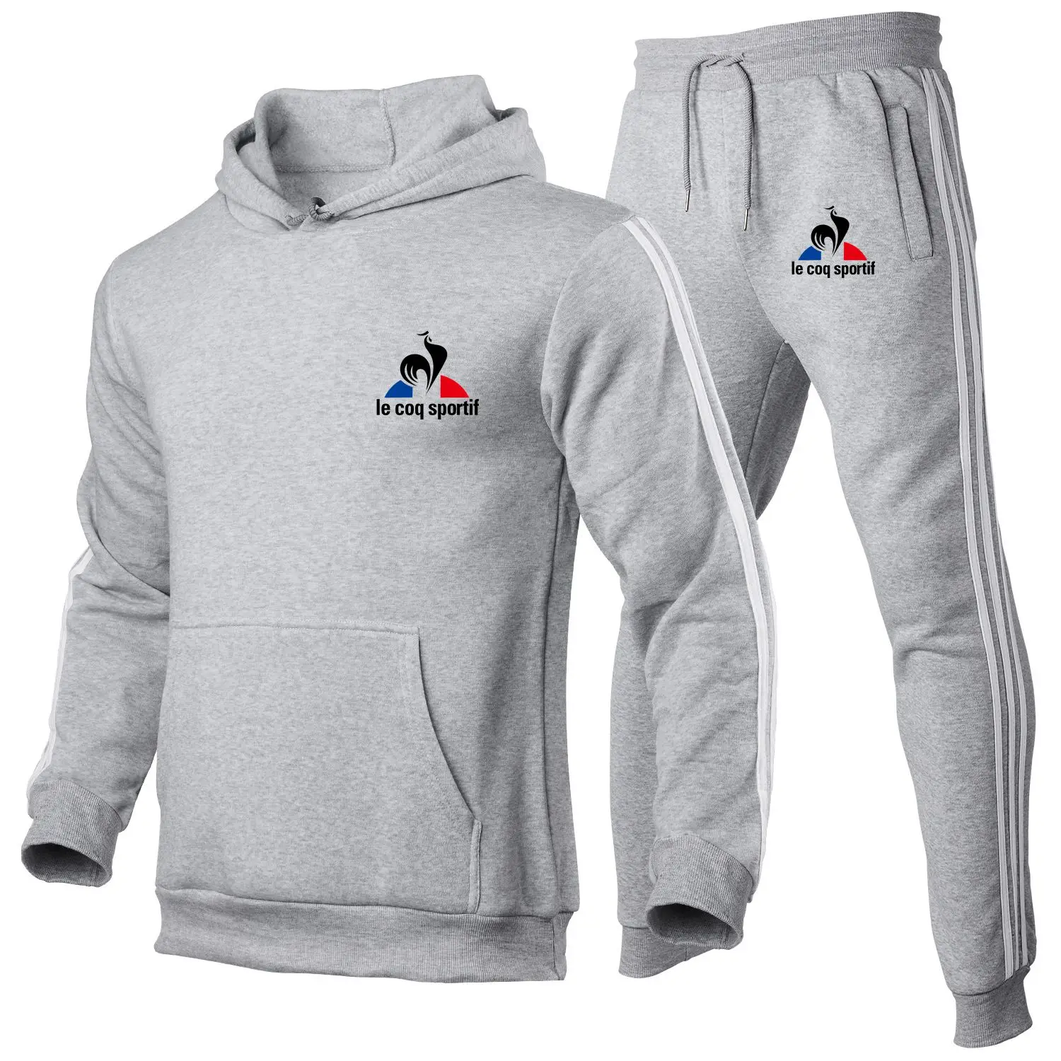 

2021 fall men's suit sports leisure fitness men's polyester printed sweater pullover fleece zipper sportswear leisure