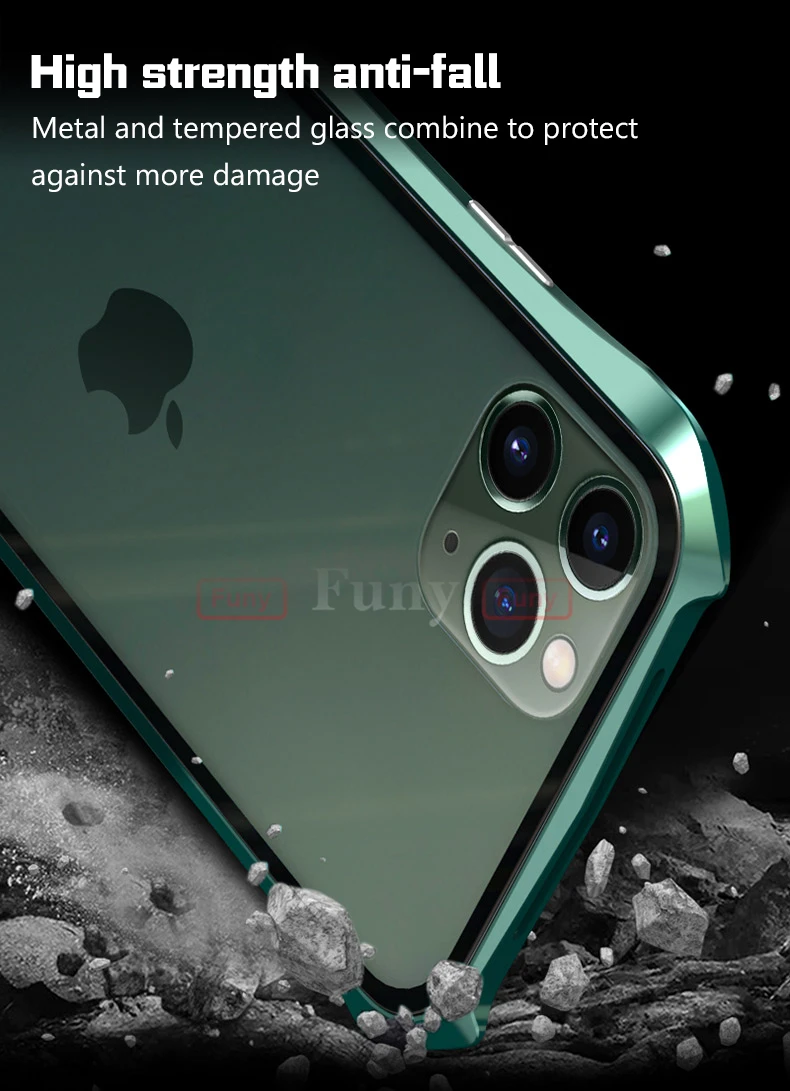 Для iPhone11 Pro Max Чехлы Магнитный чехол для iPhone 11 чехол 360 металлический чехол для телефона полное покрытие чехол для телефона iPhone11 Pro