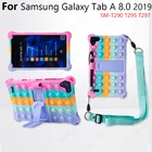 Детский противоударный силиконовый чехол для Samusng Galaxy Tab A 8,0, 2019 дюйма,  T290, T297, чехол для планшета с подставкой
