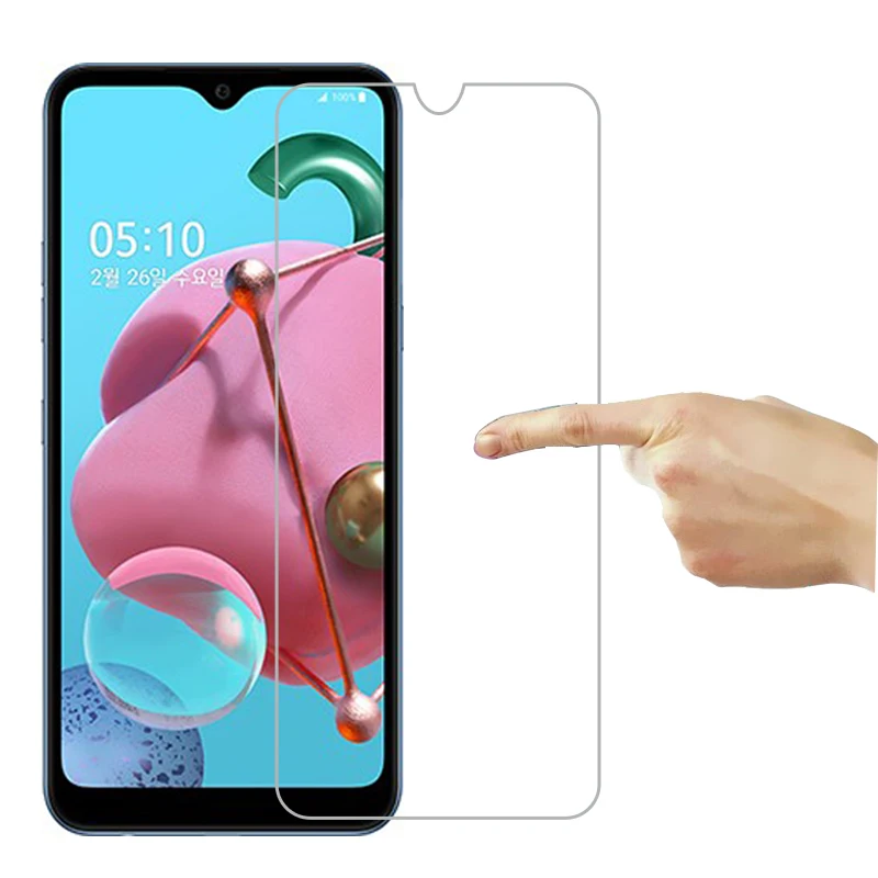 Пленка из закаленного стекла для LG Q51 анти блики 2.5D с уровнем твердости 9H