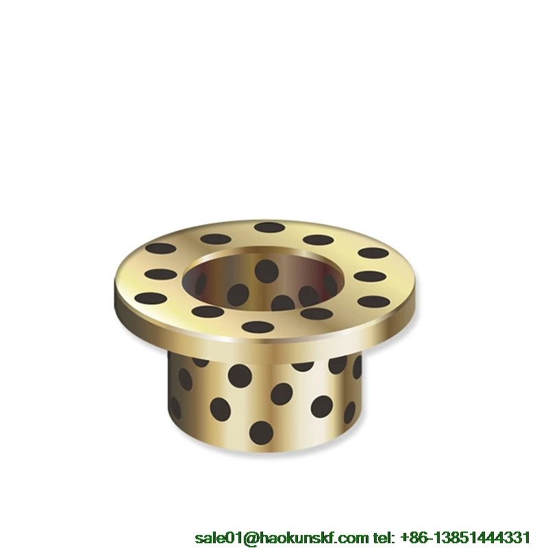 

JFB253535 / 2535F (Size:25*35*35/45*5mm) Flanged Solid-Lubricanting Oilless Graphite Brass Bushing|Copper Bearing JFB2535