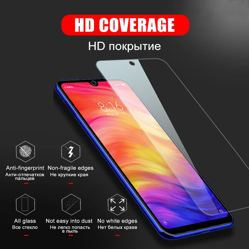 Защитное стекло для Xiaomi Redmi Note 8 9 7 6 9s Pro 8A 7A 6A закаленное | Мобильные телефоны и
