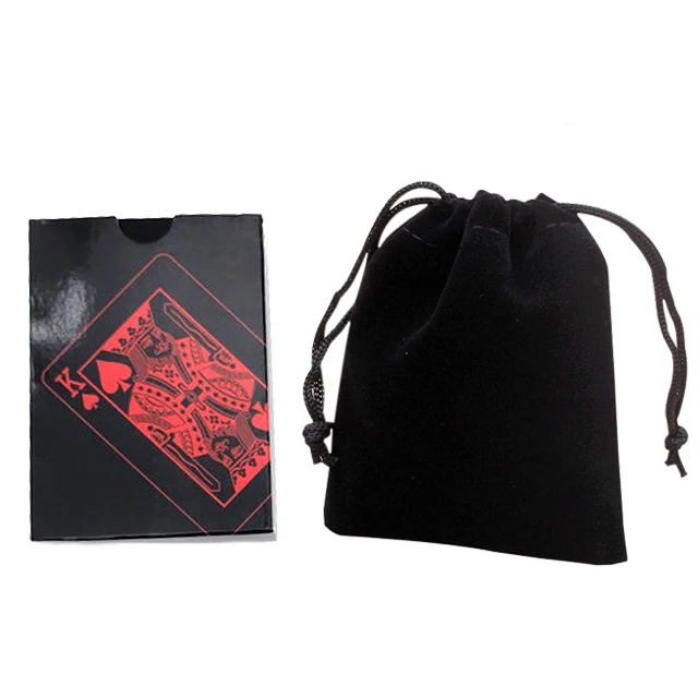 Red Silver with Bag Колода покер водонепроницаемый пластик ПВХ игральные карты набор черный цвет покер карты Наборы Классические Волшебные трюки инструмент Покер игры GYH - Цвет: Red Silver with Bag