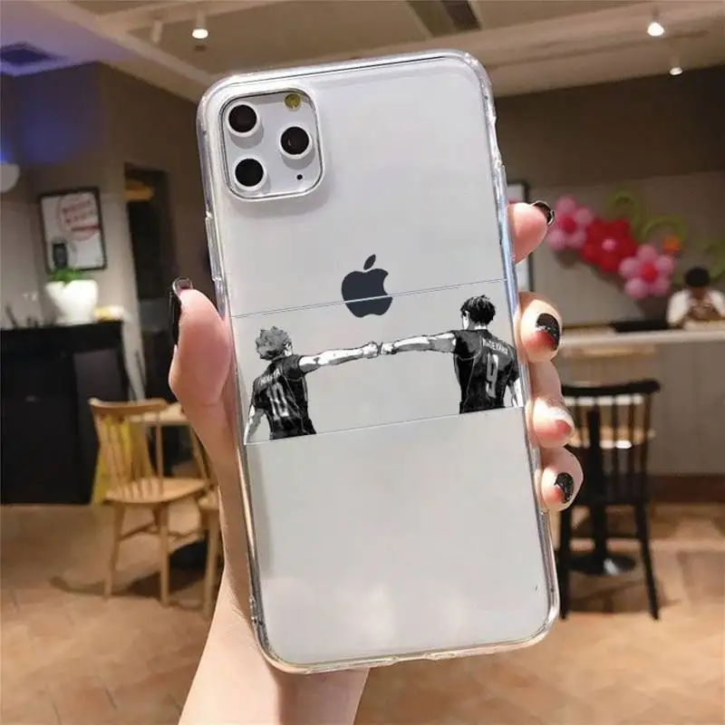 

Anime Volleyball Boy Haikyuu Phone Case Transparent soft For iphone 5 5s 5c se 6 6s 7 8 11 12 plus mini x xs xr pro max