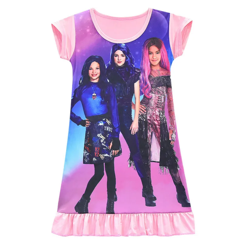 Новинка Костюм для косплея с короткими рукавами девочек Ночная рубашка Платья