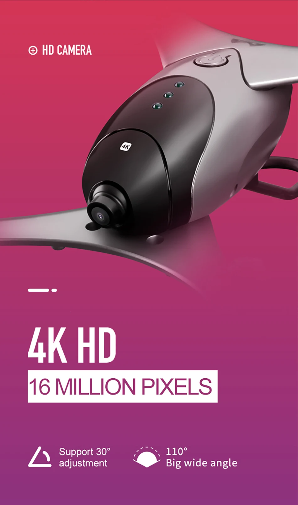 Smrc M6 Follow Me Квадрокоптер карманные Дроны с камерой Hd 4k Rc самолет Квадрокоптер гоночный Вертолет Fpv гоночный Дрон игрушки