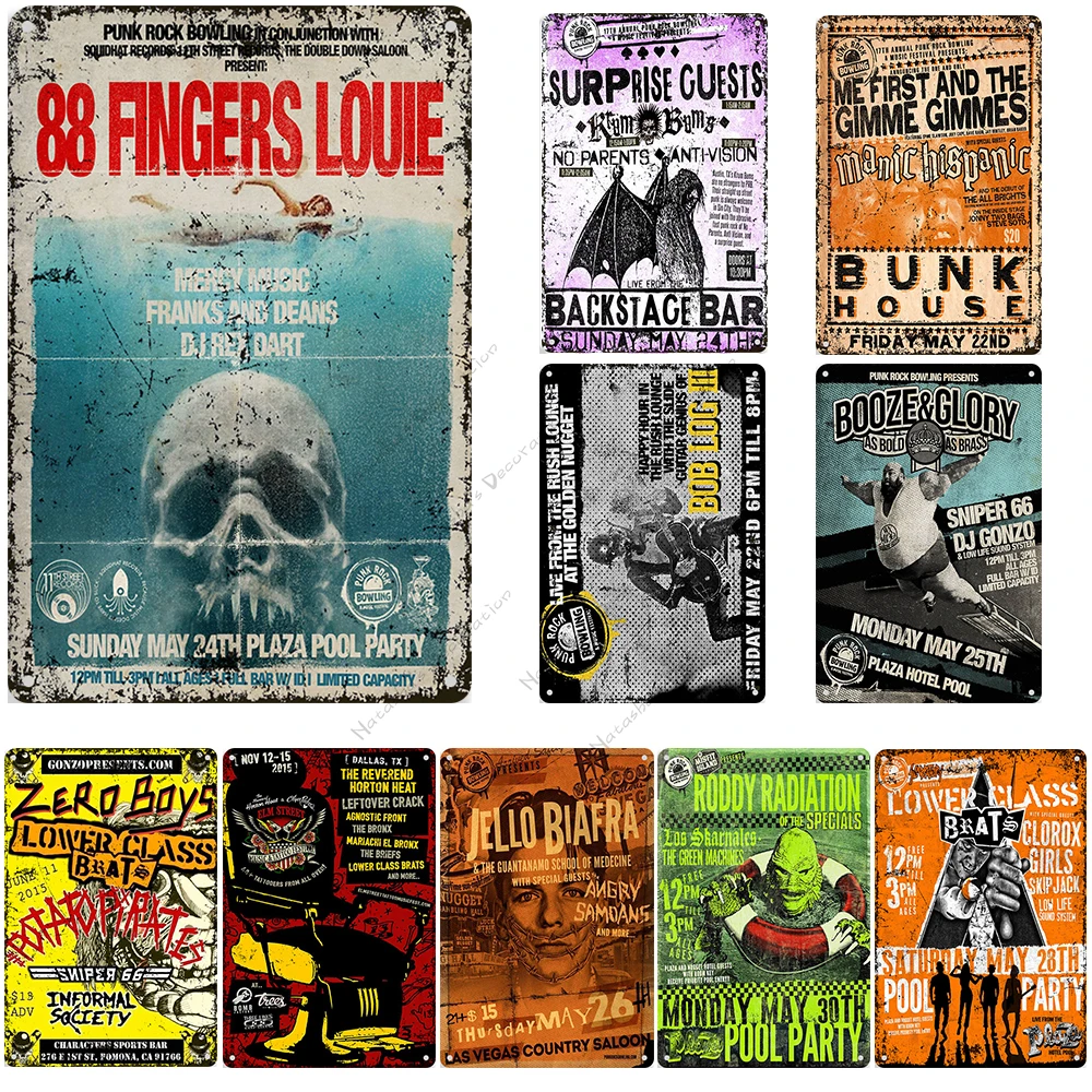 

Металлическая пластина в стиле панк, музыкальный металлический Ретро-постер, ржавая декоративная пластина для клуба, паба, бара, домашняя н...