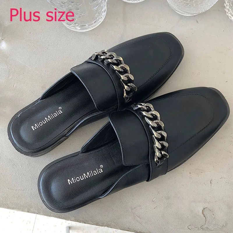 

Women's Slippers Ladies Elegant Pointed Toe Shoes Woman Bowtie Stripes Low Heels Women Fashion Female Mules Summer 2020 New