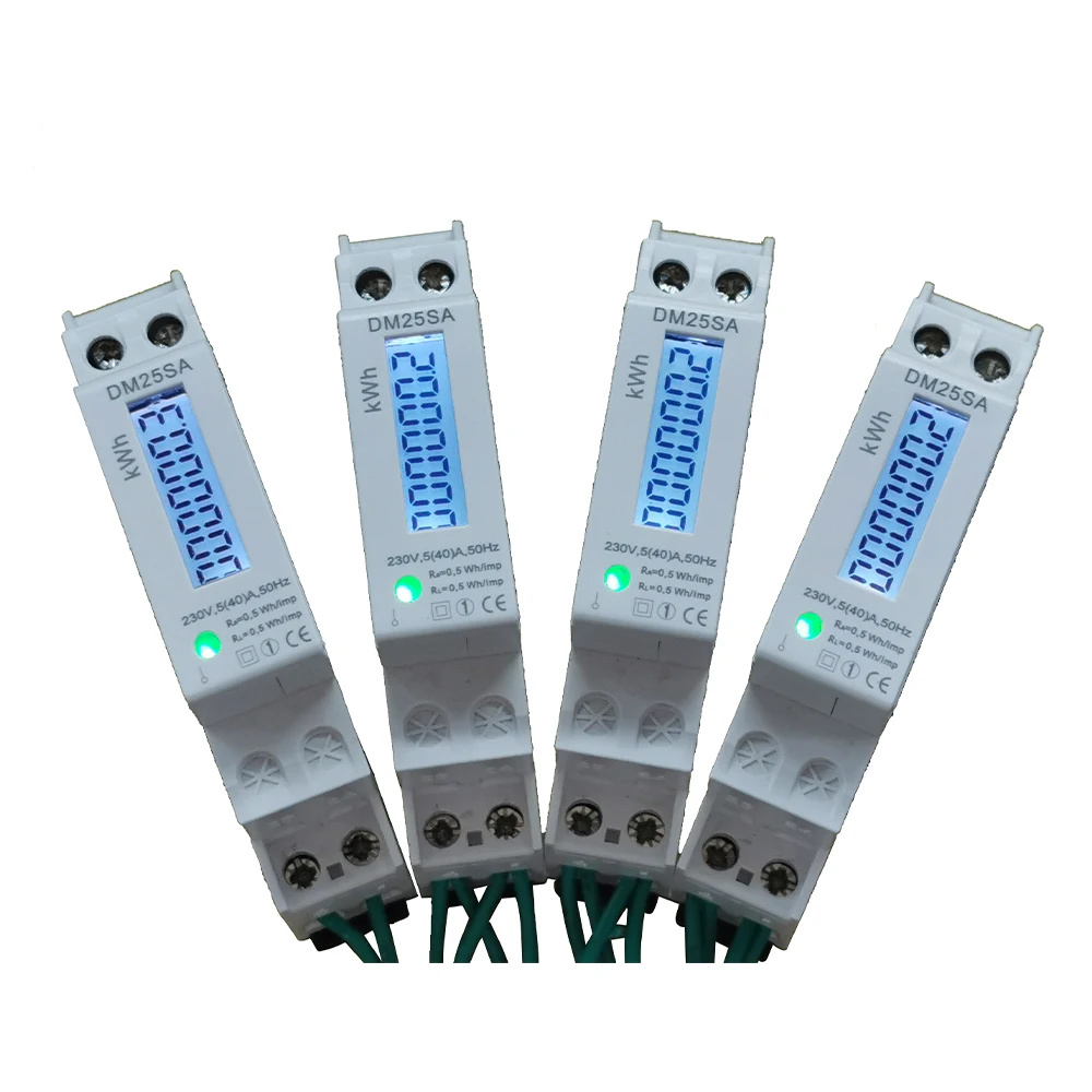 

Точность ± 0.5% измеритель энергии, ваттметр, частота импульсов 2000, однофазный, двухпроводный, 230 В/110 В, 5(40)A, с подсветкой 2020