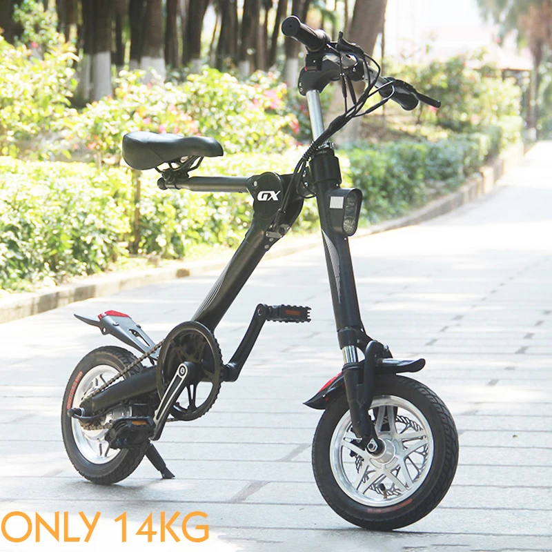 Маленький складной электрический велосипед BMX двухколесный мини-скутер