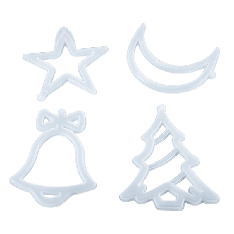 

Crystal Epoxy Resin Mold Christmas Listed Decor Pendant Casting Silicone Mould