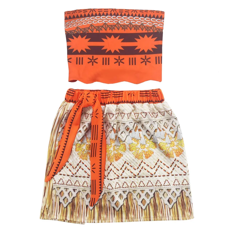 Лидер продаж костюм принцессы Моаны для косплея детей платье ваяна с ожерельем