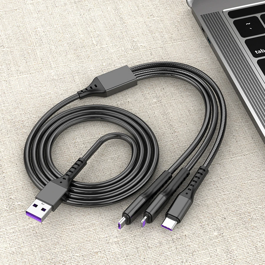 3 в 1 кабель для быстрой зарядки USB iPhone 12 11 зарядный Micro Type-C зарядное устройство