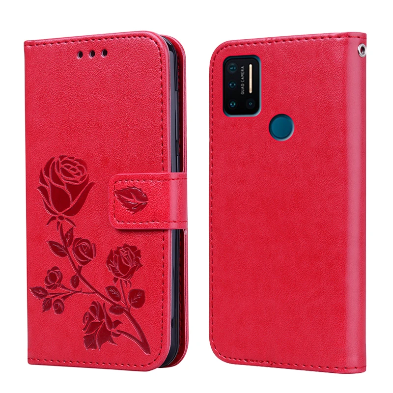 2020 new embossed rose flower women wallet case for umidigi a7 pro flip case cover for umi umidigi a7 pro 6 3 a7pro phone cases free global shipping