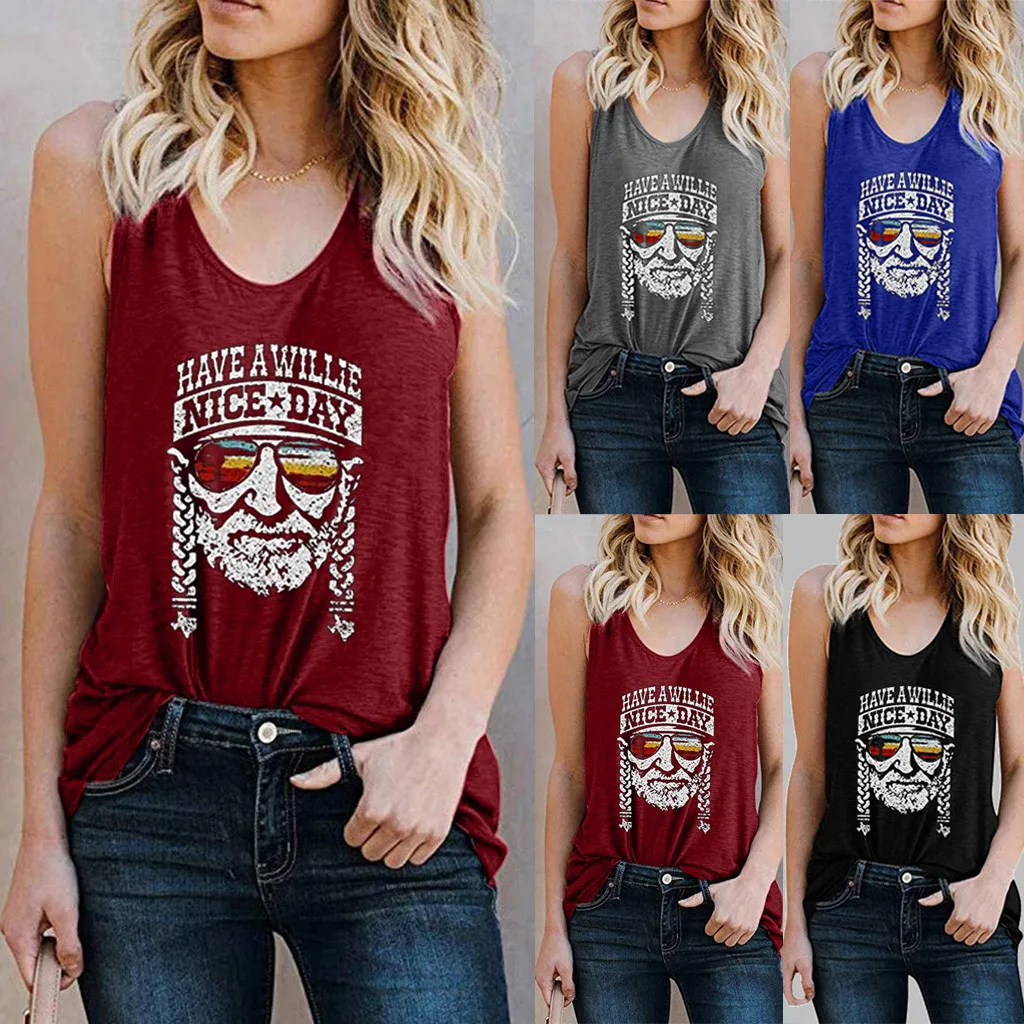 Топ женский с круглым вырезом модная повседневная майка без рукавов надписью Hi day