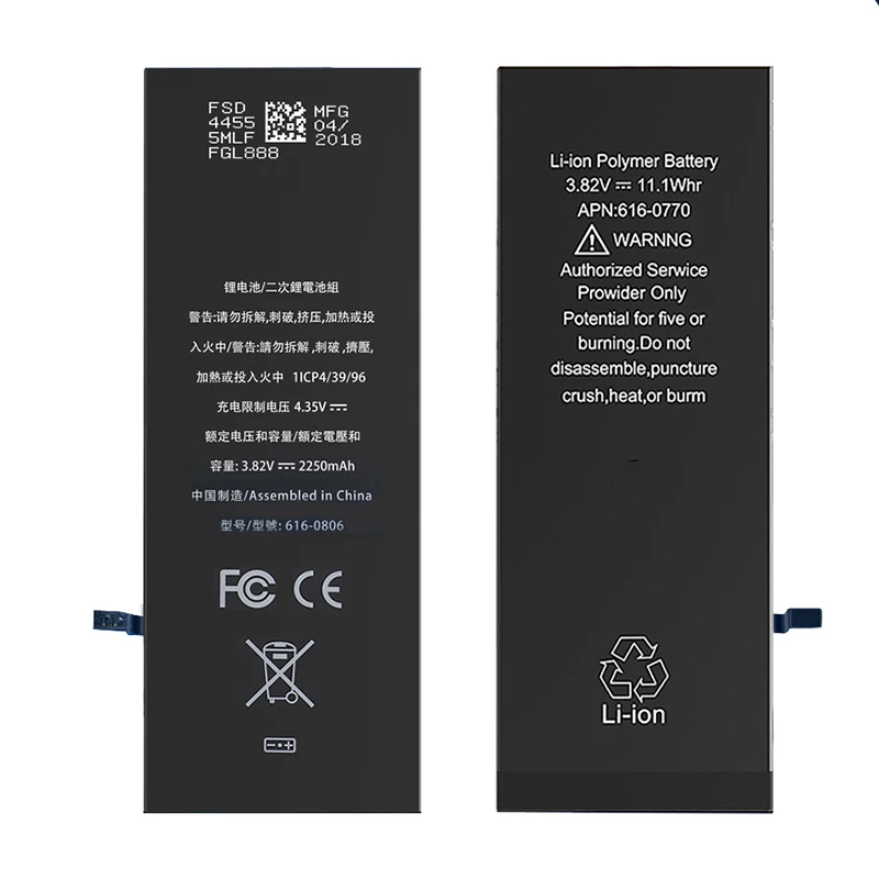 DCTENONE Brand New AAAAA Quality Battery For iPhone 6S 6 5 5S 5C X SE 7 8 Plus XR Xs Max High Real Capacity Zero Cycle | Мобильные