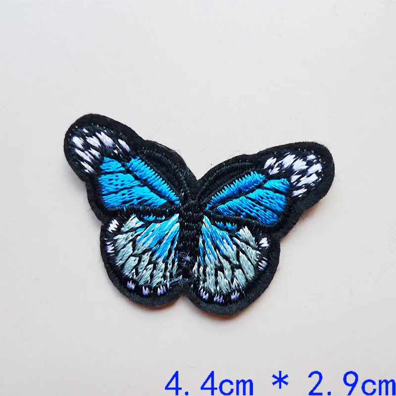 Тканевые вышитые цветные патчи-бабочки с утюгом наклейка аппликация сделай сам