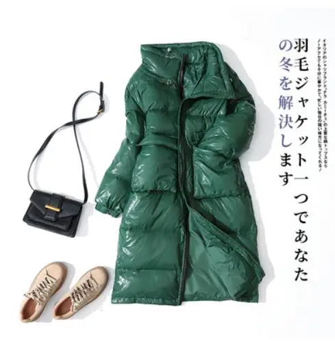 Зеленый 90% Witte Eend Donsjack Vrouwen Dikke Lange зима Jas Vrouwen Koreaanse Vrouwelijke пуховик Jas Moncler Femme - Цвет: Зеленый
