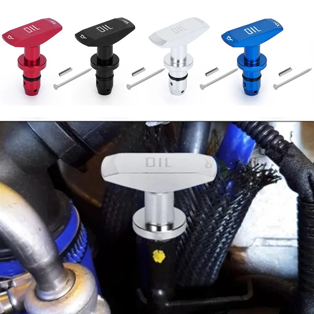 

Car Oil Dipstick Pull Handle Engine Oil Pullhandle Aluminum Billet Brand New Universal Automobile Replacement 45 X 37.5 X 5mm