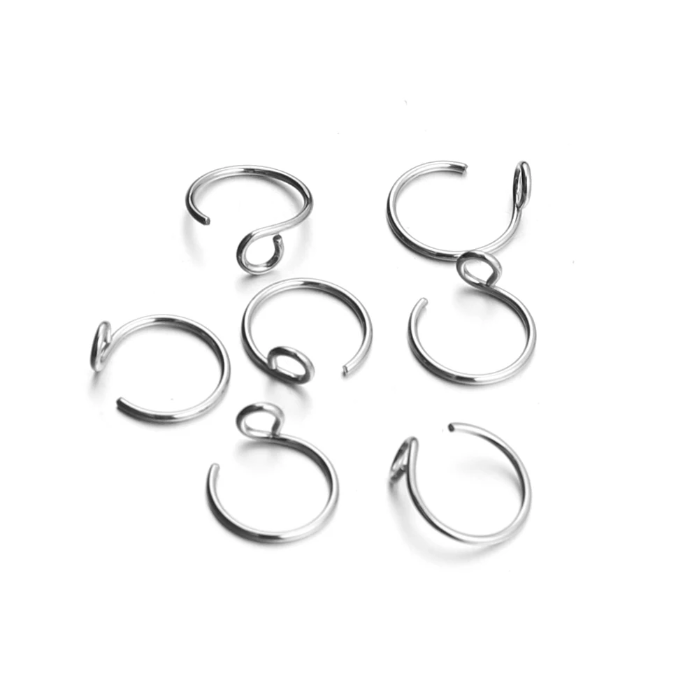 Semitree 100 шт./лот ушные провода из нержавеющей стали Креативные Круглые серьги