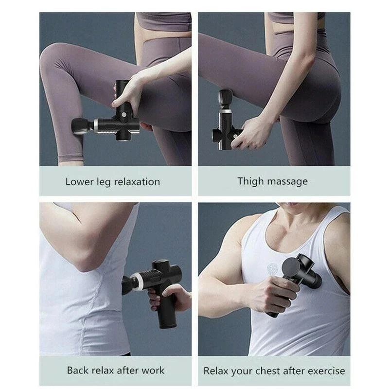 Massage Gun Stress Pain Relief Vibrator Body Massager Deep Muscle Relaxation Slimming Shaping Tissue | Спорт и развлечения