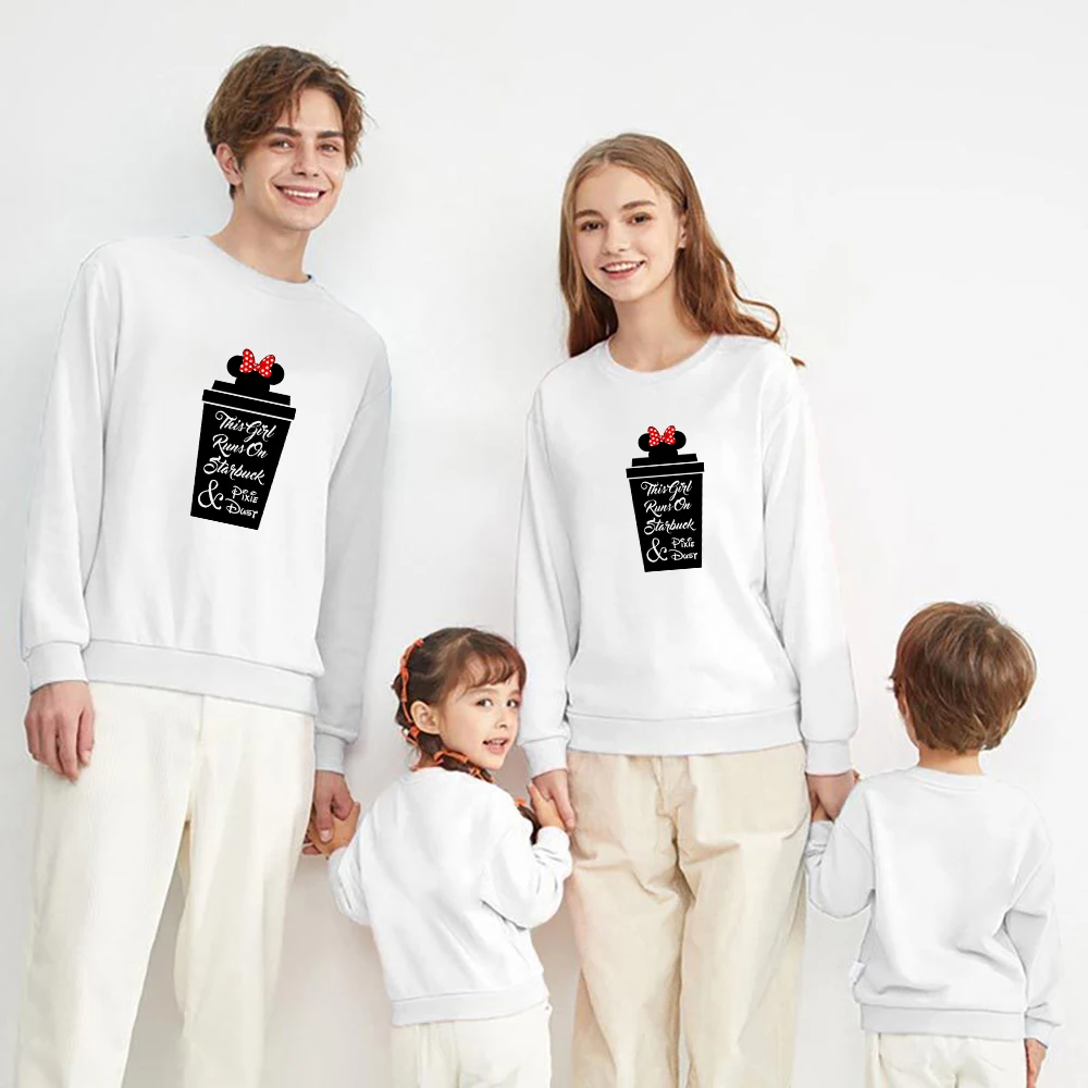 Свитшоты с изображением семьи Диснея Удобная верхняя одежда домашняя надписью The