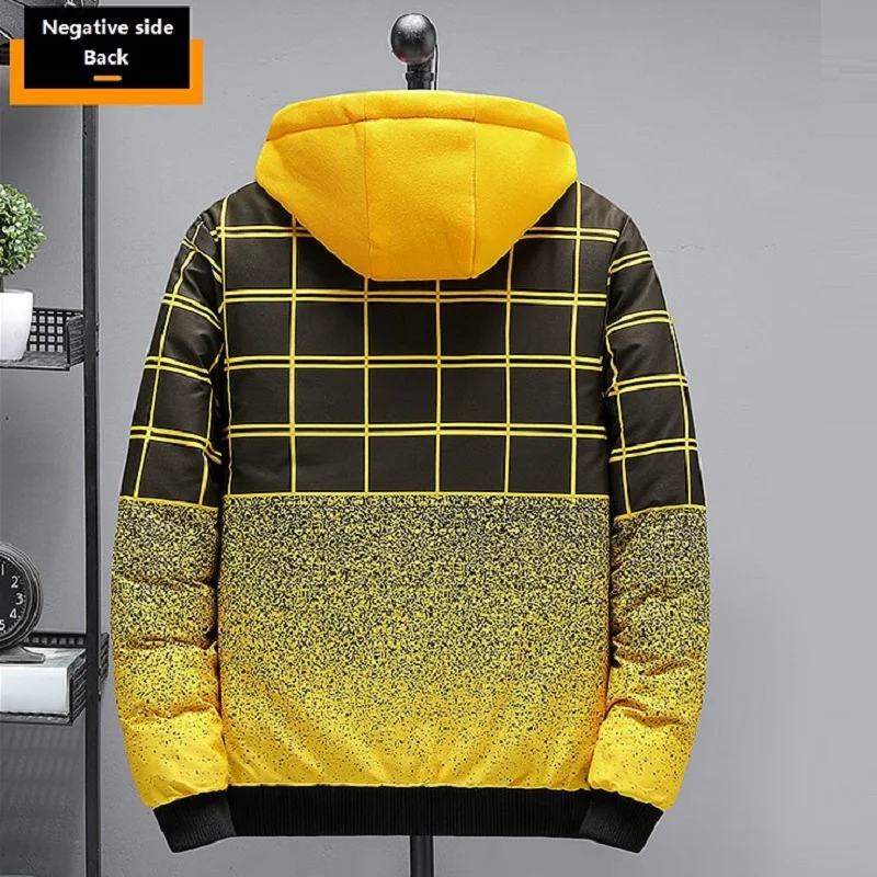 Double-sided Wear Winter Padded Jacket 2021 Men's Fashion Thick Warm Jacket Ins Tide Brand Student Winter Clothes Coat Men