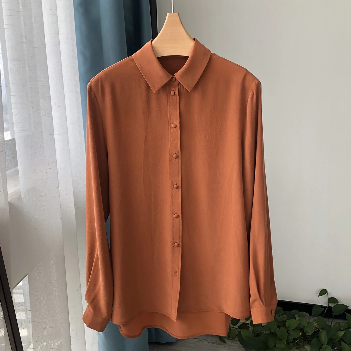 

Vintage Silk Blouse 2021 Autumn Femme Hauts Long Sleeve Turn Down Collar Chic Shirts Tops Female Romantic Elegant Chemsies