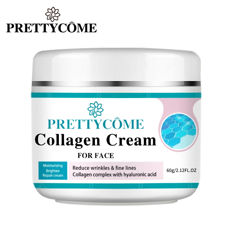 

PRETTYCOME 60g Collagen Whitening Cream Anti-Wrinkle Remove Fine Lines Firm Moisturizer Solve Skin Problems Facial Care