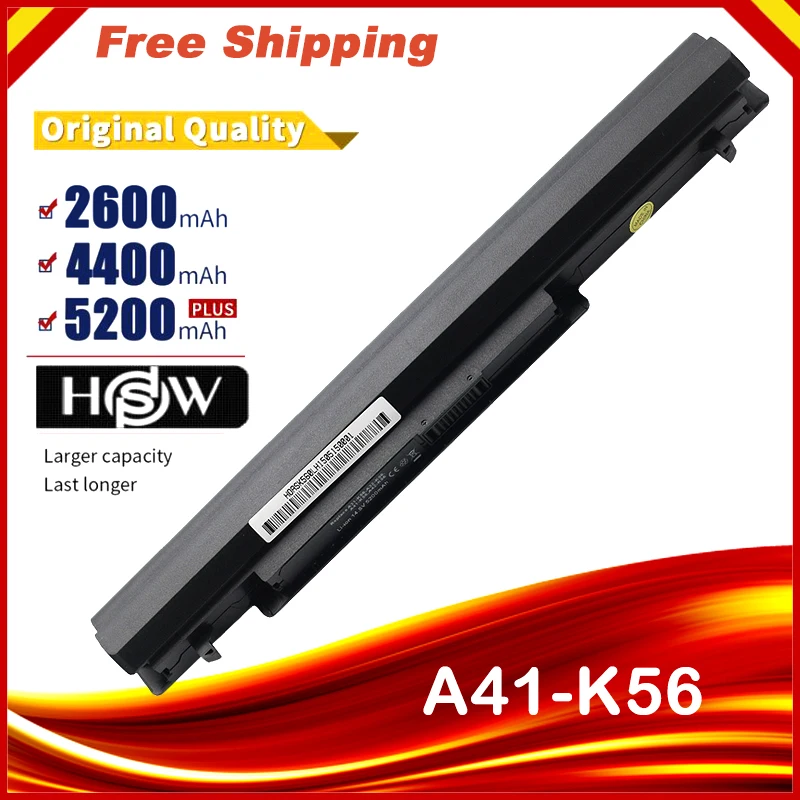

Battery for Asus A31-K56 A32-K56 A41-K56 A42-K56 S405C S46C E46C A46C A56C R505C K46C S56C U48C V550C K56CB R405C S505C S550C