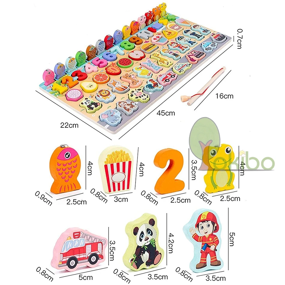 

Wooden Toys Montessori for Kids Montessori Board Math Fishing Montessori Toys wooden educational toys for baby 1 2 3 Years Old
