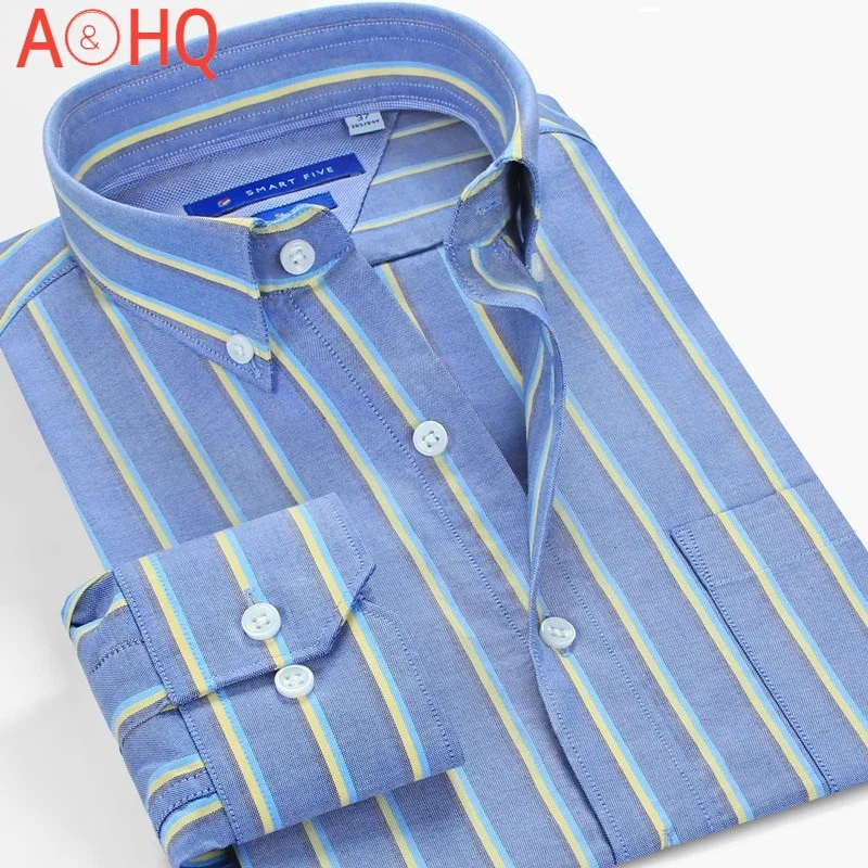 Smart Five мужская одежда с длинным рукавом мужские нарядные рубашки Slim Fit полосатый