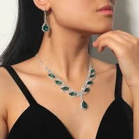 girafe korean womens earrings cross colorful necklace jewelry sets for women fashion jewelry 2021 crystal earrings