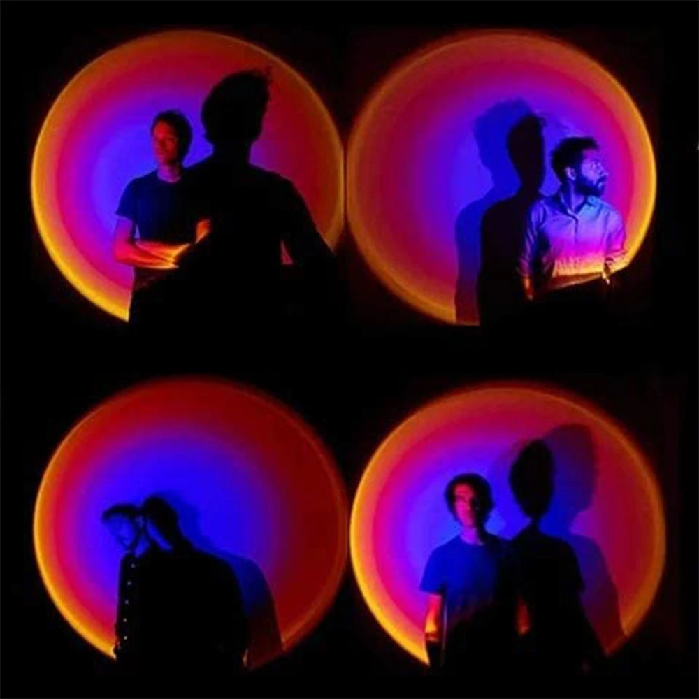 Проекционный эстетический светильник с закатом светодиодный ночник USB настенный